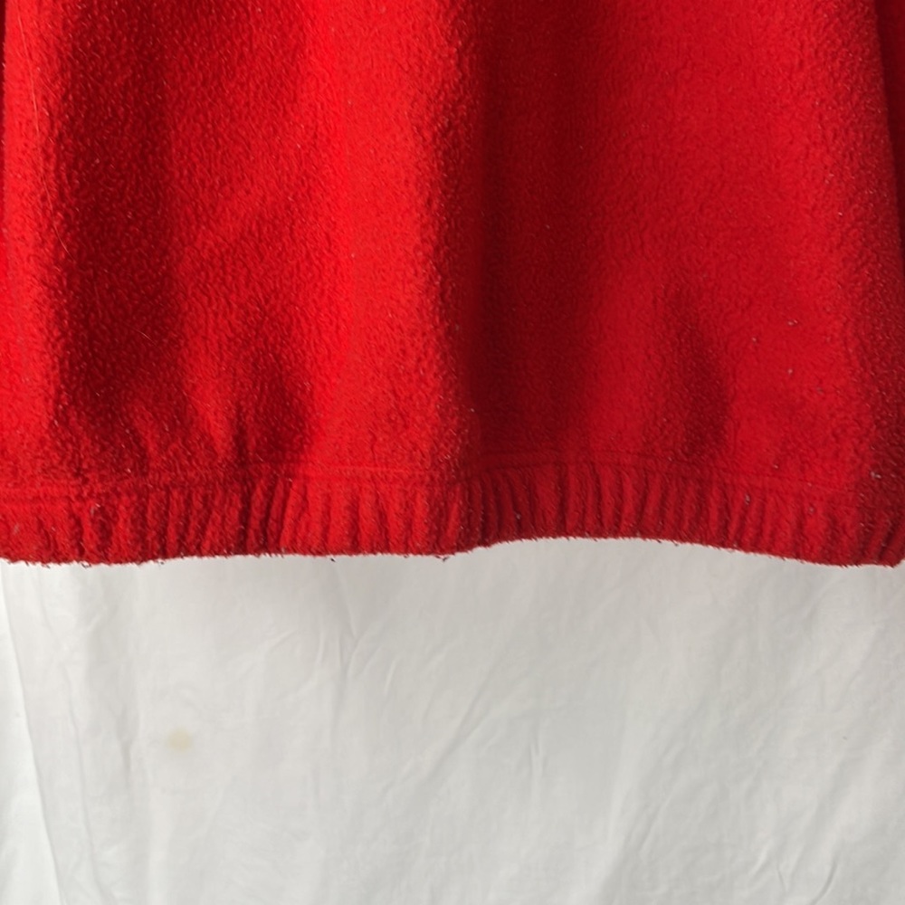 Tommy Hilfiger red fleece pullover with black zipper at the neck, large, AS IS - Picture 9 of 15